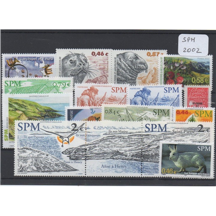 Saint-Pierre et Miquelon - Annee Complete 2002 sans la série \"Marianne 14/07\"