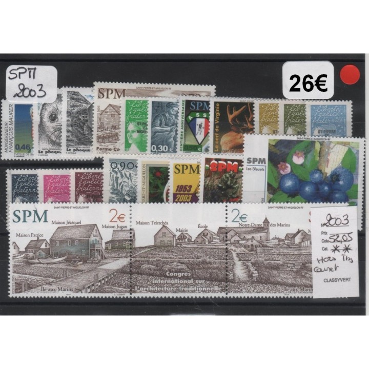 Saint-Pierre et Miquelon - Annee Complete 2003