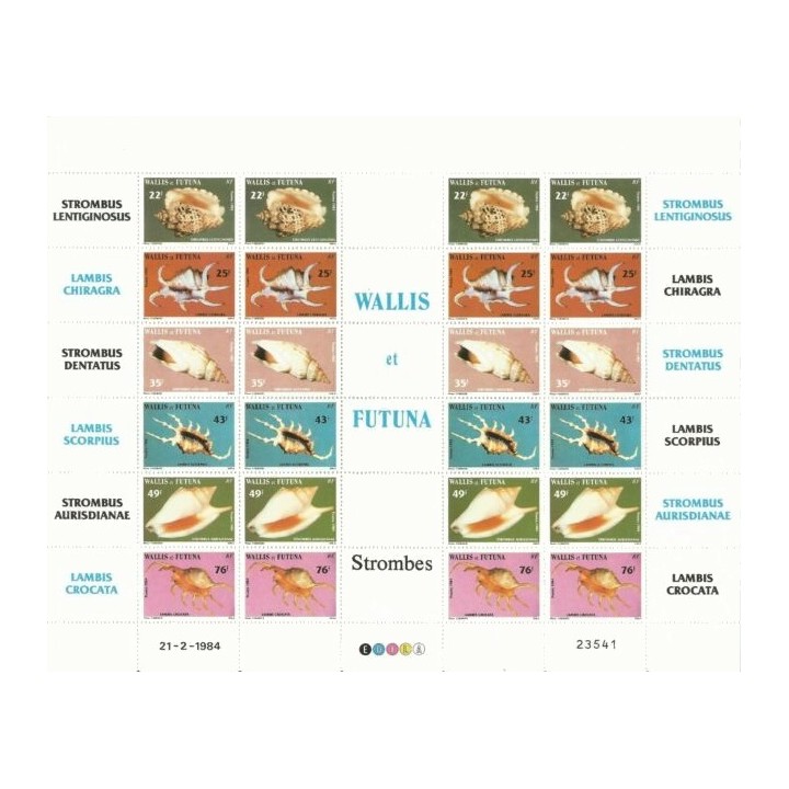 Wallis et Futuna - 312 à 317 - Feuille