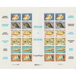 Wallis et Futuna - 337 à 342 - Feuille