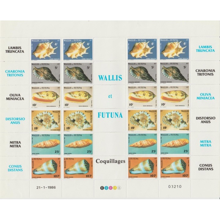 Wallis et Futuna - 337 à 342 - Feuille