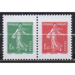France - 5607 Paire Horizontale V+R - 100 ans de la Semeuse