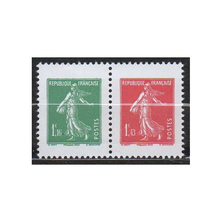 France - 5607 Paire Horizontale V+R - 100 ans de la Semeuse