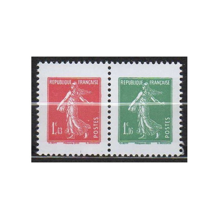 France - 5607 Paire Horizontale R+V - 100 ans de la Semeuse