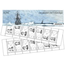 TAAF - Carnet 1014 - Les pionniers de l\'Antarctique