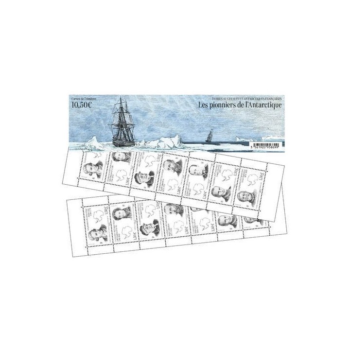 TAAF - Carnet 1014 - Les pionniers de l\'Antarctique