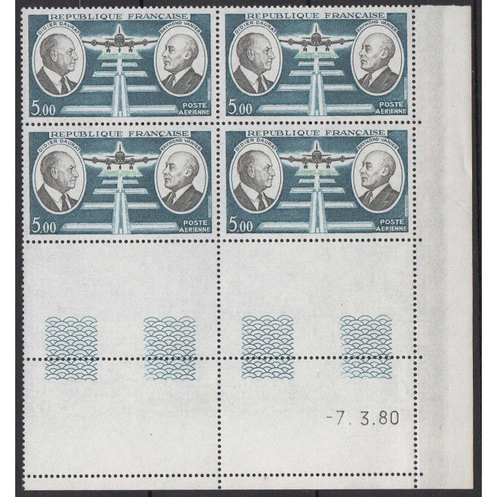 France - Poste Aérienne 46 Coin Daté (07/03/1980)