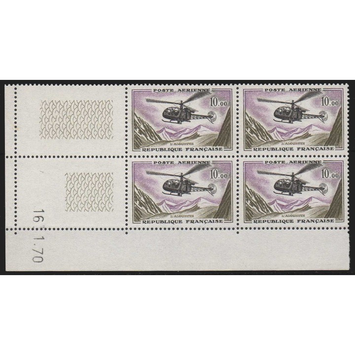 France - Poste Aérienne 41 Coin Daté (16/01/1970)