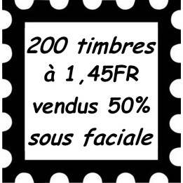 Lot de 200 timbres à 1,45 Francs