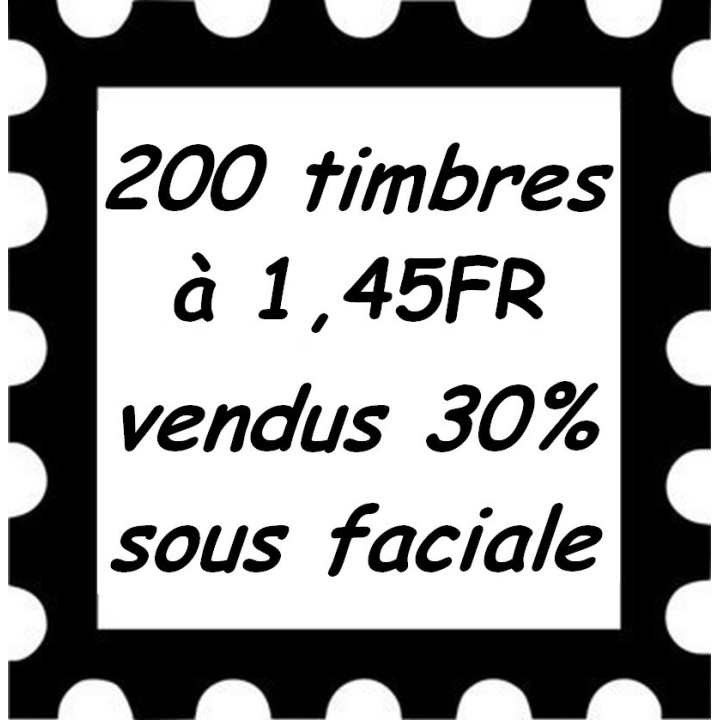 Lot de 200 timbres à 1,45 Francs