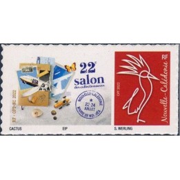 Nouvelle-Caledonie - 1423 Autoadhésif Salon des Collectionneurs Noumea - Cagou Rouge