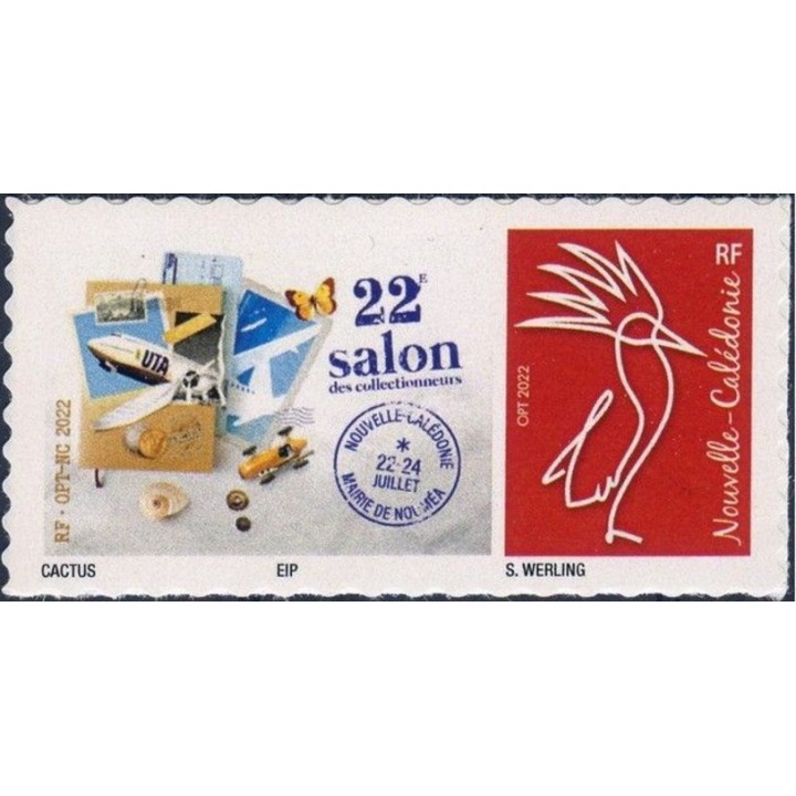 Nouvelle-Caledonie - 1423 Autoadhésif Salon des Collectionneurs Noumea - Cagou Rouge