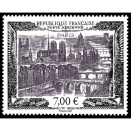 Timbre de collection France - Poste Aérienne 093A - Hors Abonnement - issu de l Affiche \"Vue de Paris\"