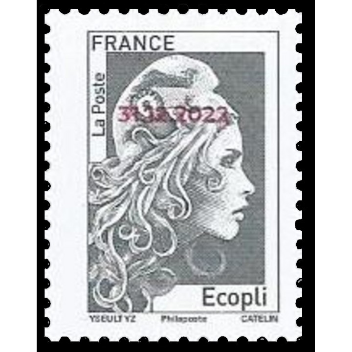France - 5642A MARIANNE L\'ENGAGEE ECOPLI surchargée 31/12/2022 du salon d\'automne 2022