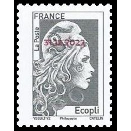 France - 5642A MARIANNE L\'ENGAGEE ECOPLI surchargée 31/12/2022 du salon d\'automne 2022
