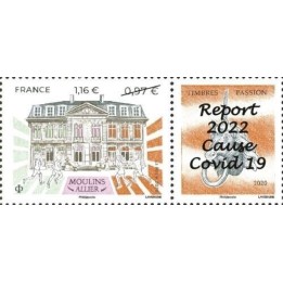 France - 5437A - Timbres passion surchagé \"Report 2022 Cause Covid 19\"