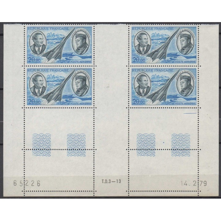 France - Poste Aérienne 44 Coin Daté (14/02/1979)