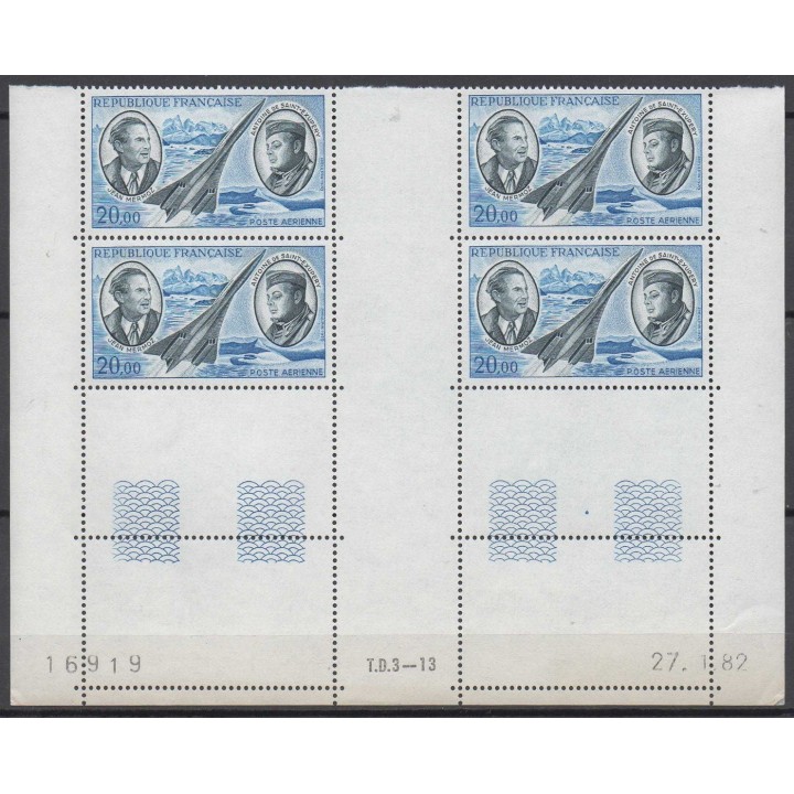 France - Poste Aérienne 44 Coin Daté (27/01/1982)