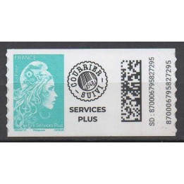 France - MARIANNE L\'ENGAGEE LETTRE SERVICES PLUS - Autoadhésive - Issu du Carnet