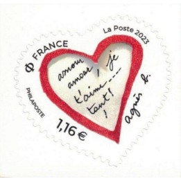 France - Autoadhésif Cœur Agnès B. \"lettre 20g\"