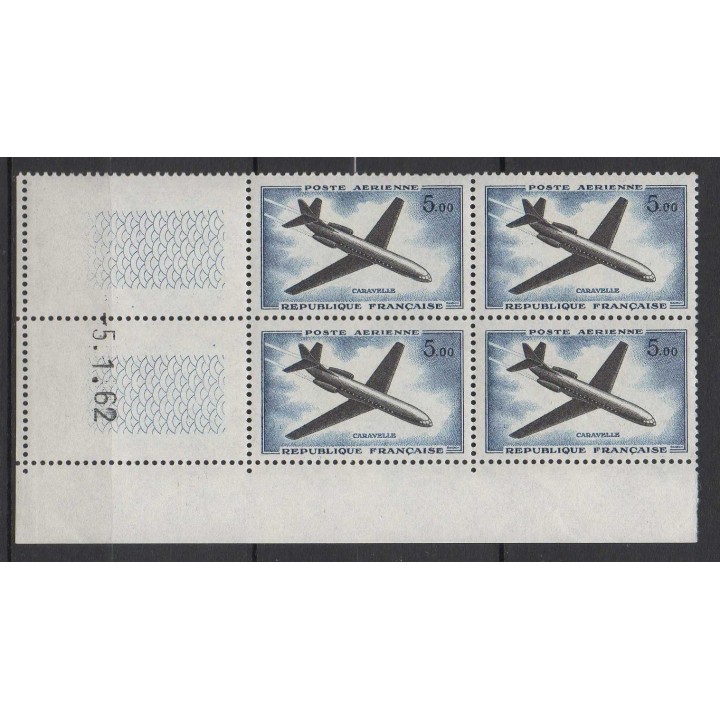 France - Poste Aérienne 40 Coin Daté (05/01/1962)