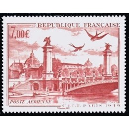 Timbre de collection France - Poste Aérienne 094A - Hors Abonnement - Issu de l' Affiche CITT Paris 1949