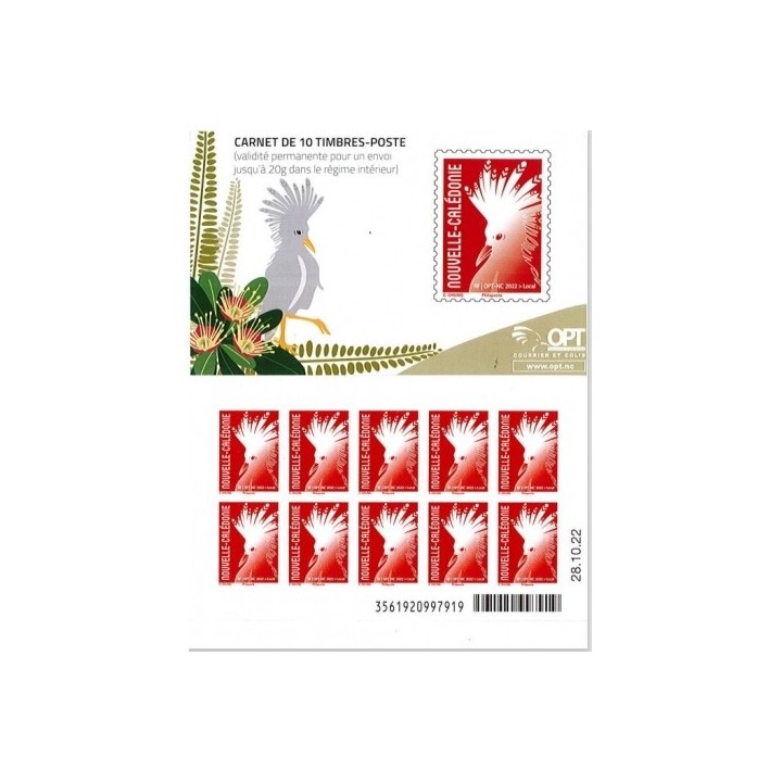 Nouvelle-Caledonie - Carnet 1435 - Cagou Rouge Chung 2022