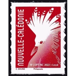 Nouvelle-Caledonie - 1435 - Cagou Rouge Chung 2022 Autoadhésif