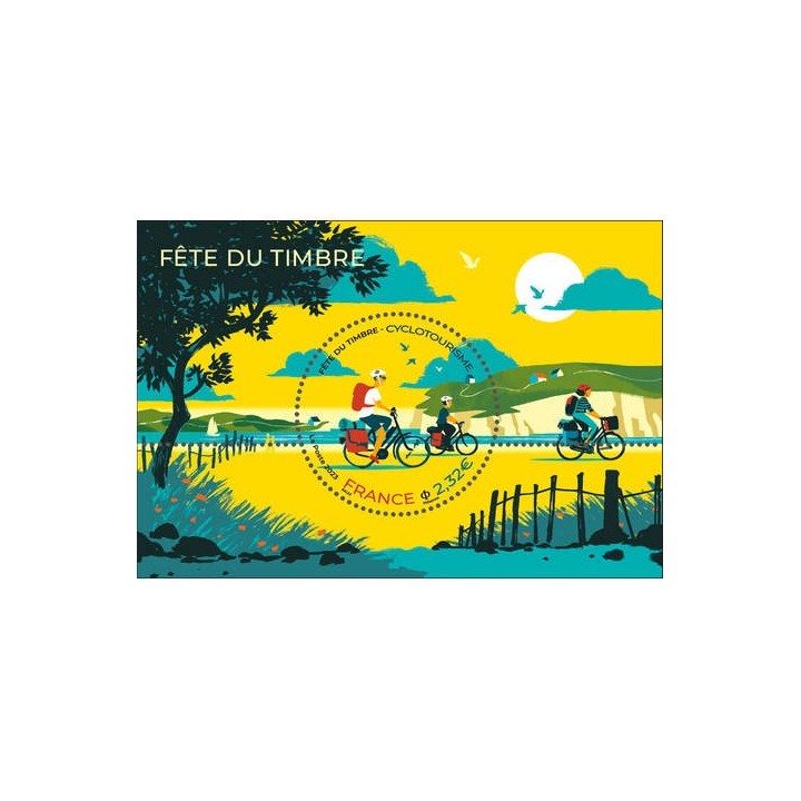 France - Feuillet 2023 - Fête du Timbre Cyclotourisme
