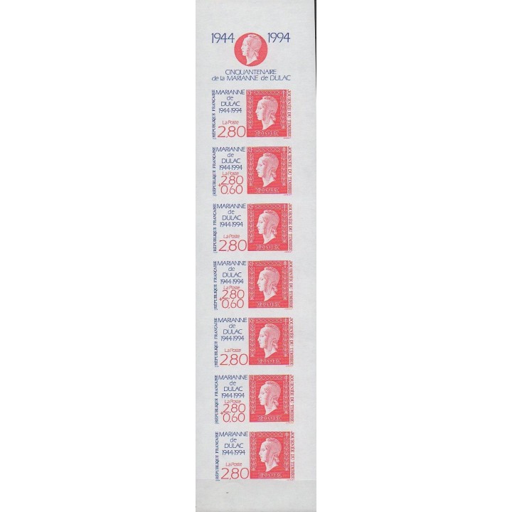 France - Carnet BC2865a (Journée du Timbre 1994) Non Dentelé