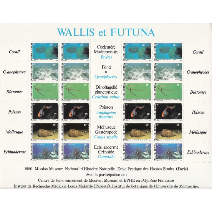 Wallis et Futuna - 267 à 272 - Feuille