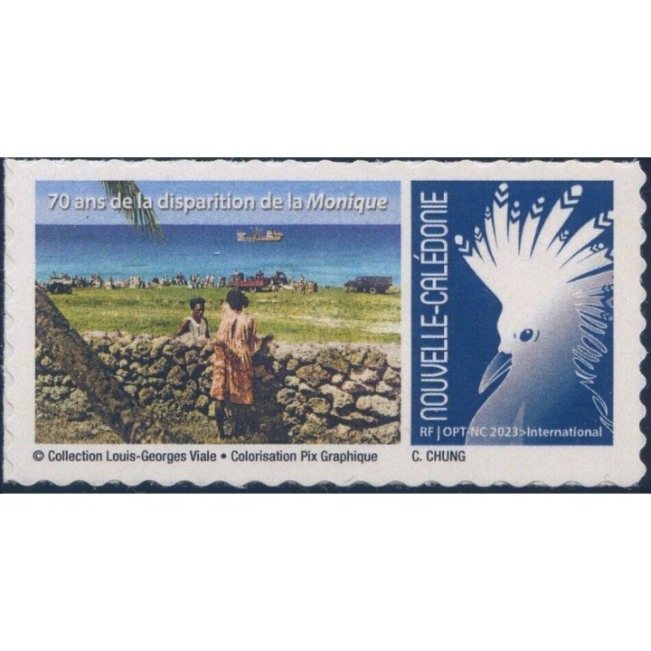 Nouvelle-Caledonie - 1451 Autoadhésif « 70 ans de la disparition de la Monique - Cagou Bleu »