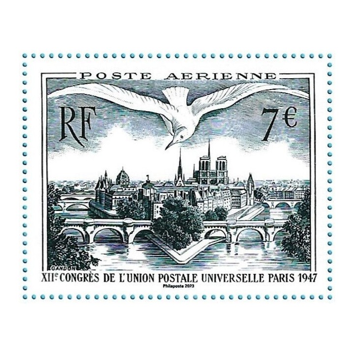 France - Poste Aérienne 96A - Hors Abonnement - Issu de l Affiche \"UPU Paris 1947\"