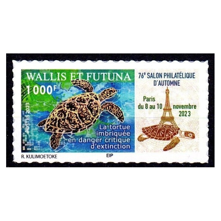 Wallis et Futuna - 975 Autoadhésif « La tortue imbriquée » - Salon philatélique d\'automne 2023