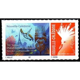 Nouvelle-Caledonie - 1454 Autoadhésif « 76eme salon philatelique d\'autome Paris - Cagou Rouge »