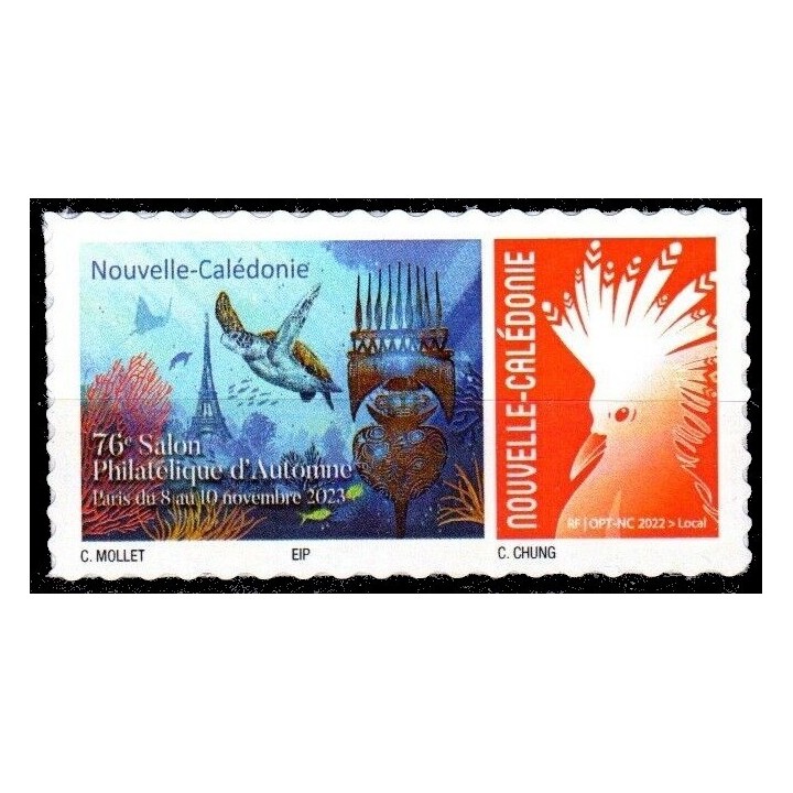 Nouvelle-Caledonie - 1454 Autoadhésif « 76eme salon philatelique d\'autome Paris - Cagou Rouge »