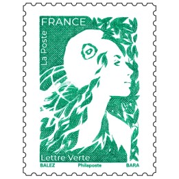 France - 5730 Marianne de l\'Avenir - Lettre Verte Gommée