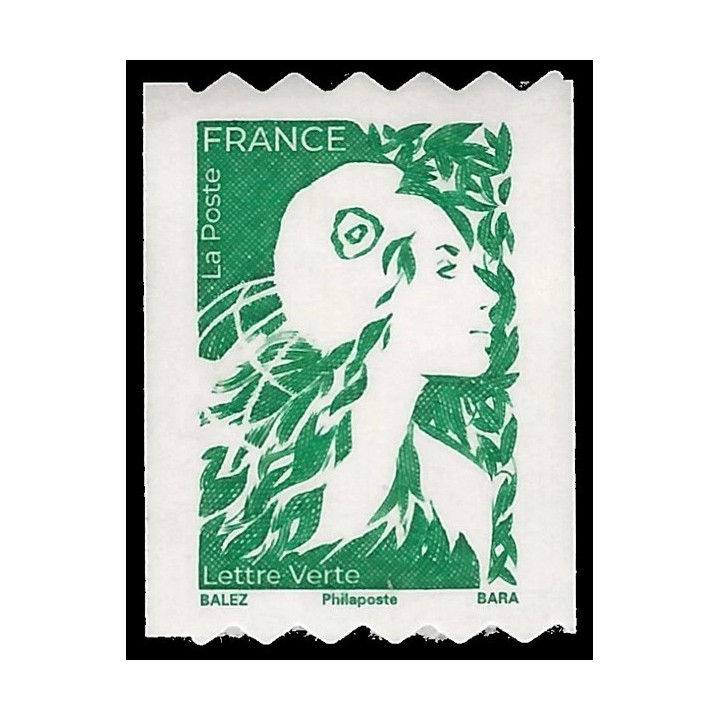 France - Autoadhésif 2361 Marianne de l\'Avenir - Lettre Verte Roulette Autoadhésive