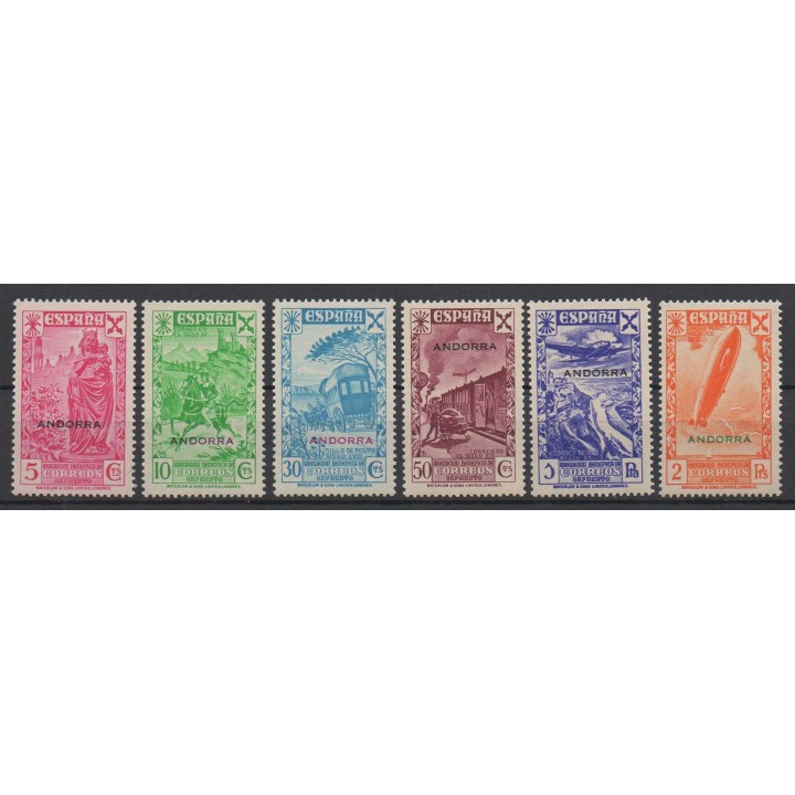Timbre de collection Andorre Espagnol - Bienfaisance 1 à 6