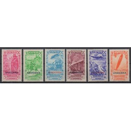 Timbre de collection Andorre Espagnol - Bienfaisance 7 à 12