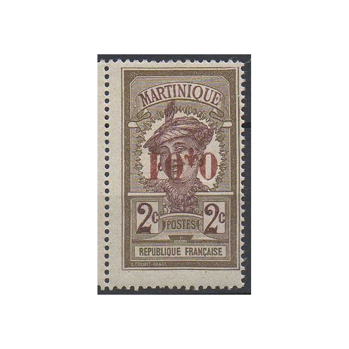 Timbre de collection Martinique - 105c
