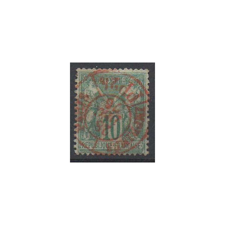 France - 0065 Cachet à Date Rouge