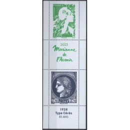 Timbre de collection France - 5740 et 5741 Couverture Carnet Marianne de l Avenir et type Cérès 1938