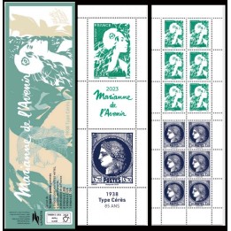 Timbre de collection France - Carnet C1533 \"2018 Marianne de l'avenir - 1938 Type Cérès 85 ans\" - Hors Abonnement