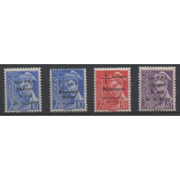 Timbre de collection France - Libération de Montreuil-Bellay N°29M, 3M et 40M - Textes patriotiques