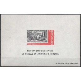 Andorre Francais - Bloc Feuillet 1a Non Dentelé