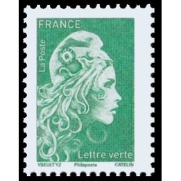 Timbre de collection France - 5252Aa PHILAPOSTE Vert Clair issu du Carnet Marianne l Engagée et Type Cérès 1938