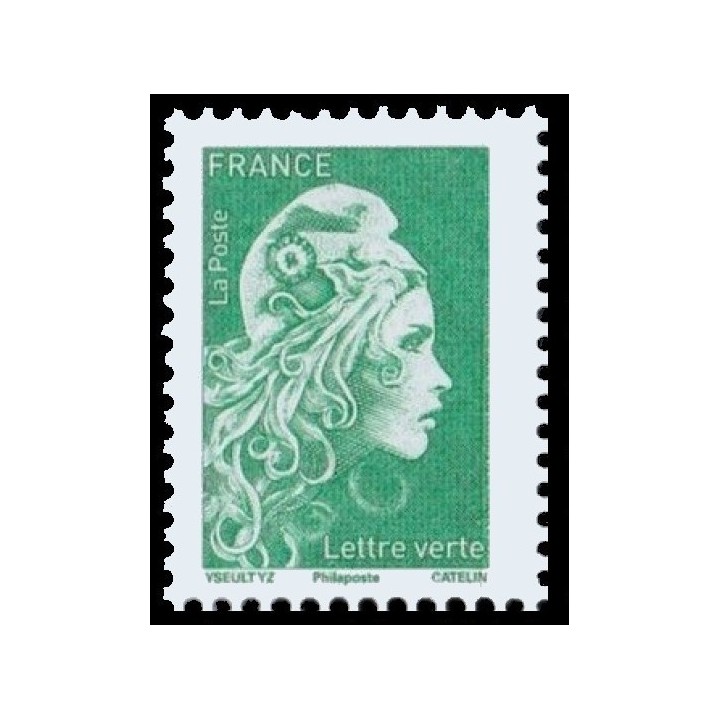 Timbre de collection France - 5252Aa PHILAPOSTE Vert Clair issu du Carnet Marianne l Engagée et Type Cérès 1938