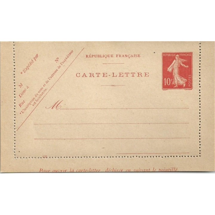 France -  Entier Postal 0135-CL1