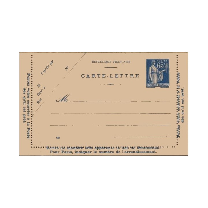 Timbre de collection France - Entier Postal 0365-CL1